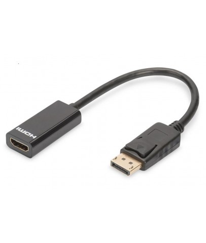 Digutus AK-340408-001-S DisplayPort (DP)  HDMI DP Erkek - HDMI Tip A Dişi, 0.15 metre, siyah