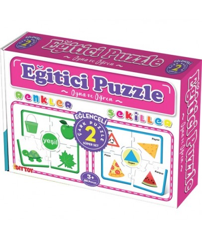 Dıy Toy Çark Eğitici Puzzle Renkler-Şekiller Cp1949