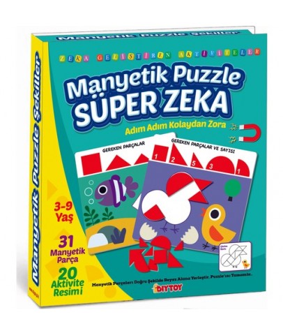 Dıy Toy Manyetik Puzzle Süper Zeka 3-9 Yaş Iq1536