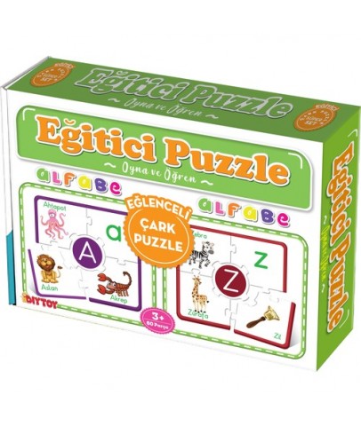 Dıy Toy Çark Eğitici Puzzle Alfabe Cp1970