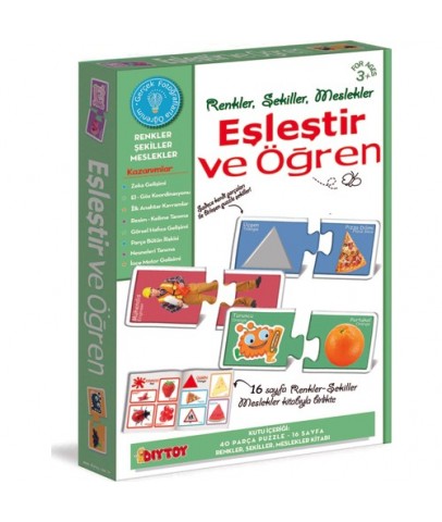 Dıy Toy Eşleştir Ve Öğren Meslek-Renk-Şekil 3+