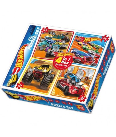 Dıytoy Puzzle 4İn1 Set Hotwheels Hw1895