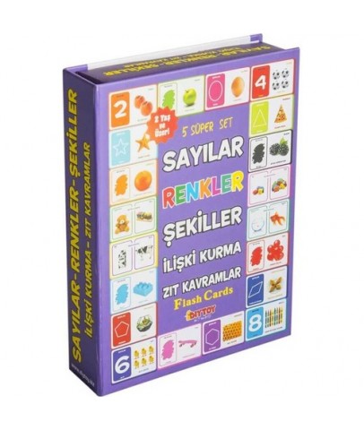 Dıy Toy Sayılar Renkler Şekiller İlişki Kurma Zıt Kavramlar