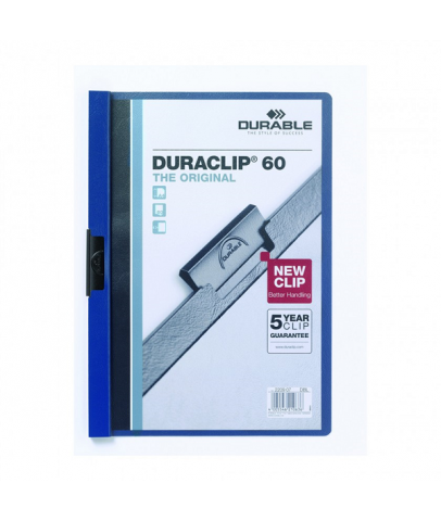 Durable Sıkıştırmalı Dosya DuraClip Ortadan Klipsli 60 Syf A4 Lacivert 2209