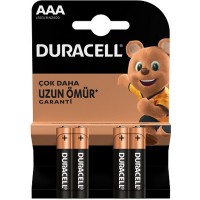 Duracell Alkalin İnce Kalem Pil (AAA) 4 LÜ 3A4