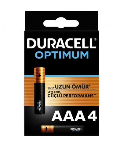 Duracell Optimum İnce Kalem Pil (AAA) 4 LÜ Kartela