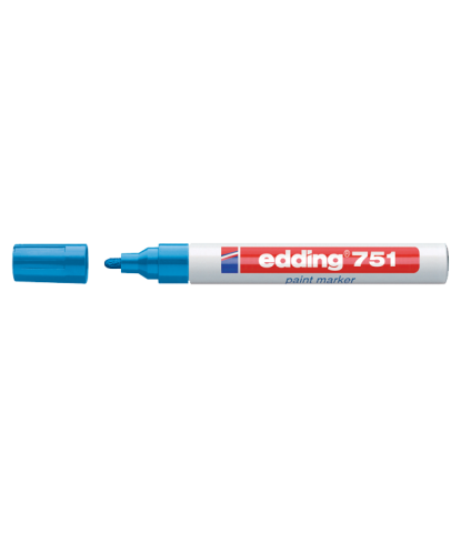 Edding Markör Boya 1-2 MM Mavi Yuvarlak Uçlu 751