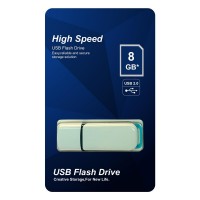 Elba 8GB Plastik Beyaz-Mavi 2.0 USB Flash Bellek