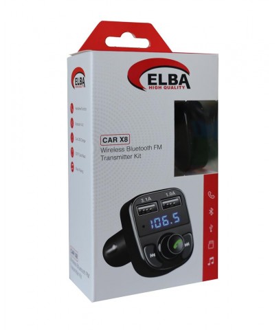 Elba Car X8 2Usb Wireless Bluetooth Fm Transmitter Kit