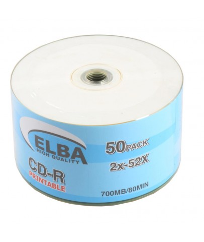 Elba CD-R 700MB-80MIN Printable 50li Shrink