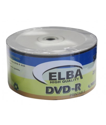 Elba Dvd-R 4,7GB-120MIN 50li 16X Printable Dvd-R Shrink