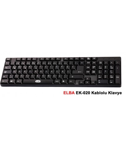 Elba EK-020 Q Usb Siyah Türkçe Kablolu Standart Klavye