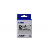 Epson LK-4SBE SILVER- GÜMÜŞ Üzeri SİYAH 12MM 9MT