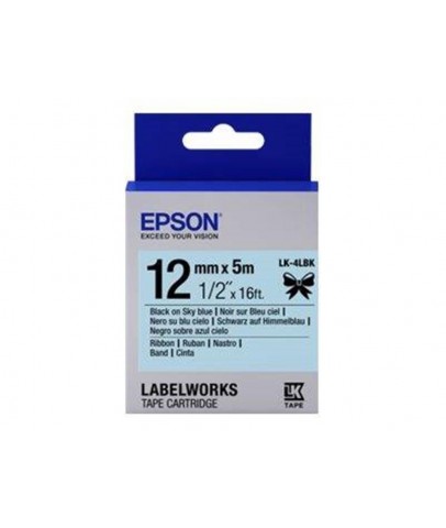 Epson LK-4WLN Beyaz Üzeri Mavi 12MM 9Metre Etiket