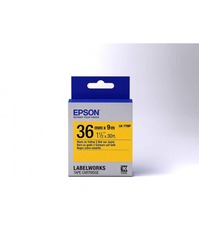 Epson LK-7YBP Pastel Sarı Üzeri Siyah 36MM 9Metre Etiket