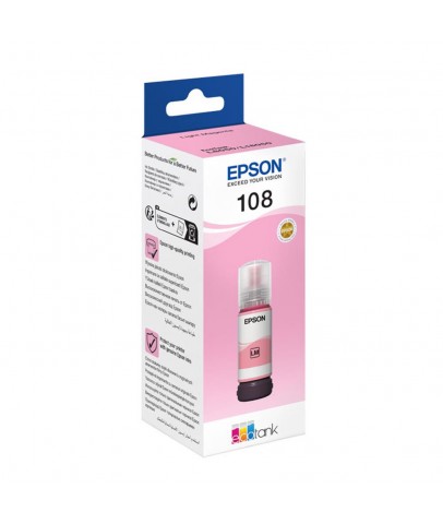 Epson T09C6 108 Light Magenta Açık Kırmızı Şişe Mürekkep T09C64 L18050-L8050