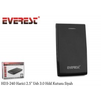 Everest HD3-240 Harici 2.5" Usb 3.0 Hdd Kutu Siyah