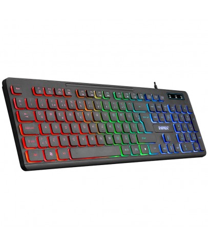 Everest KB-120 Sleek Siyah USB Gökkuşağı Aydınlatmalı Q Gaming Oyuncu Klavyesi