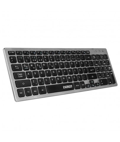 Everest KB-BT88 Siyah-Gri Bluetooth Ultra İnce Q Mac-Win-Android-Ios Uyumlu Kablosuz klavye