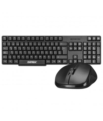 Everest KM-6852 Siyah Usb Kablosuz Combo Q Standart Klavye + Mouse Set