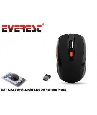 Everest SM-442 Siyah Kablosuz Mouse