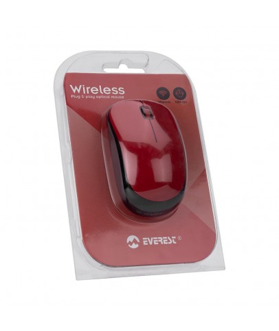 Everest SM-833 Usb Siyah-Kırmızı 1200dpi Optik Kablosuz Mouse