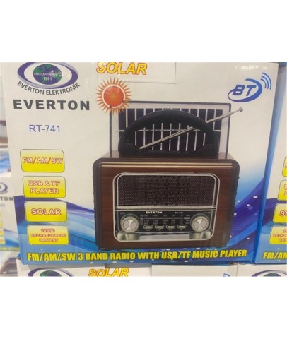 Everton Rt-741 Bluetooth -Fm-Am-Sw-Usb-Tf Card-Aux Nostaljik Radyo