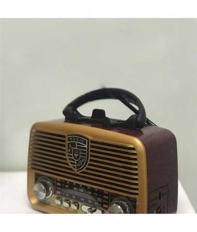 Everton Rt-845 Güneş Enerjili Panelli Bluetooth Fm-usb-Tf Card-Aux  Şarjlı Nostaljik Radyo