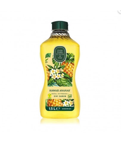 Eyüp Sabri Tuncer 1,5lt  Hawaii Ananas Doğal Zeytin Yağlı Sıvı Sabun Pet Şişe