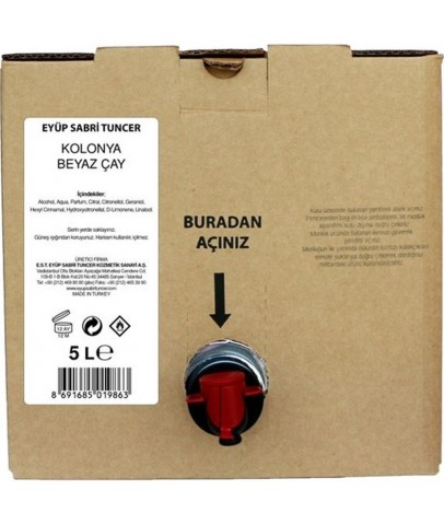 Eyüp Sabri Tuncer Beyaz Çay 5lt Bag In Box Endüstriyel Kolonya