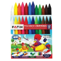 Fatih Mum Pastel Boya Polymer Crayons Kısa 12 Renk