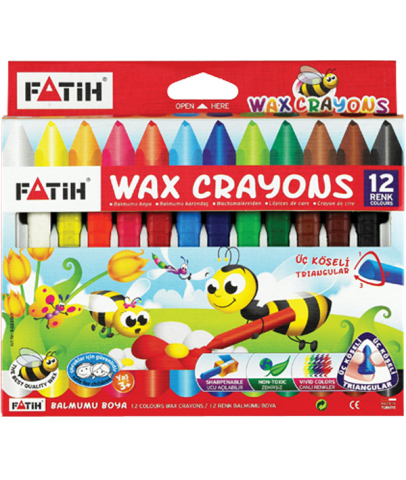 Fatih Mum Pastel Boya Wax Crayon Jumbo 12 Renk