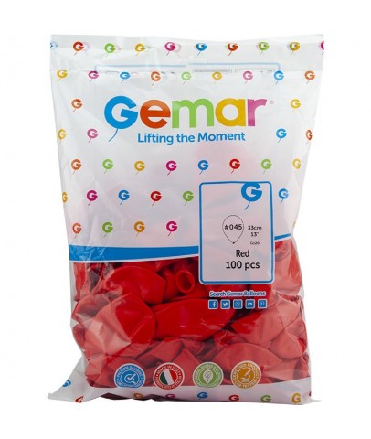 Gemar Balon G120 33Cm 100 Lü Kırmızı #045