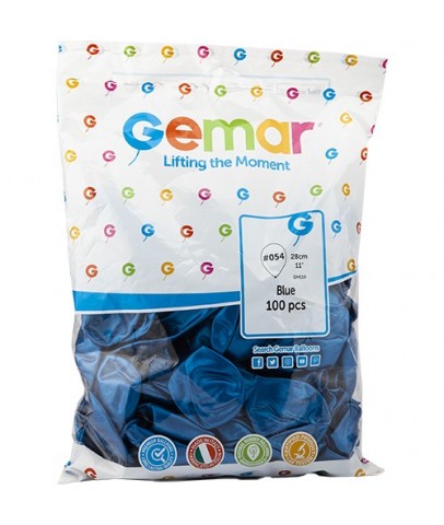 Gemar Metalik Balon Gm110 28Cm 100 Lü K.Mavi 054