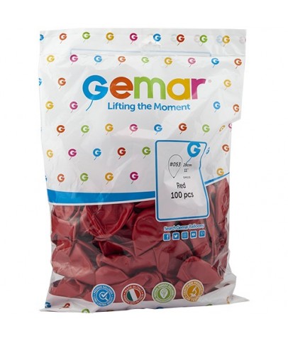 Gemar Metalik Balon Gm110 28Cm 100 Lü Kırmızı 053