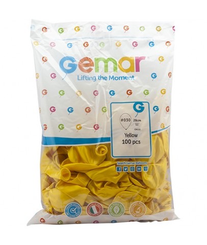 Gemar Metalik Balon Gm110 28Cm 100 Lü Sarı 030