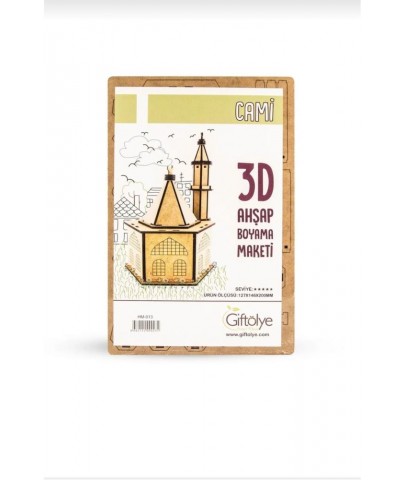 Giftölye 3D Ahşap Cami