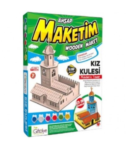 Giftölye 3D Ahşap Kız Kulesi