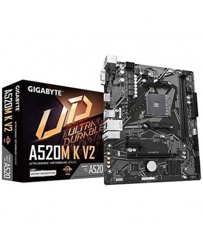 Gigabyte A520M-K V2 DDR4 5100MHz PCI-E Gen3 M.2 USB 3.2 VGA HDMI mATX AM4 Anakart