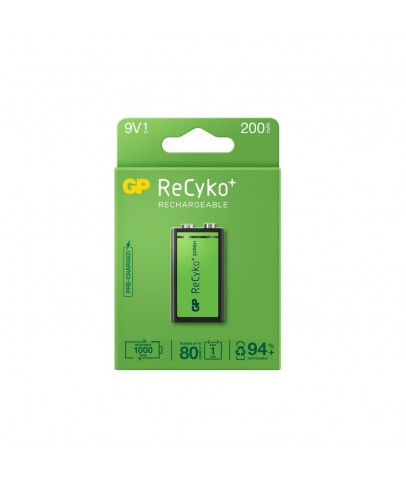 GP 9V 200 mAh Şarjlı Tekli Paket GP20R8HEM-2GB1