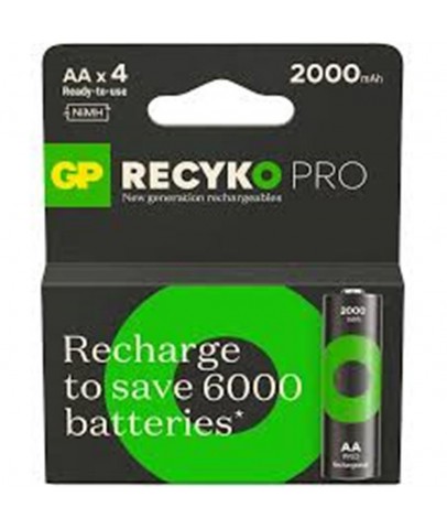 GP AA 2100 mAh Şarjlı Kalem Pil 4'lü Paket ReCyko Pro GP210AAHCBEM-2GB4