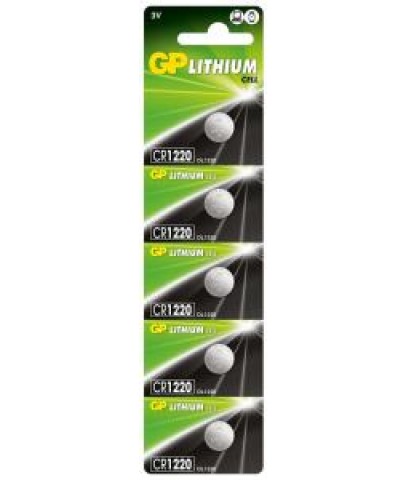 Gp CR1220-C5 3V Lityum Düğme Pil 5'li Paket