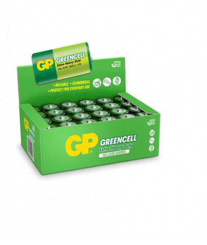 GP Greencel R14 Orta Boy Çinko Pil 24'lü Paket GP14G-2S2