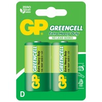 GP Greencel R20 Kalın D Boy Çinko Pil 2'li Paket GP13-2UE2