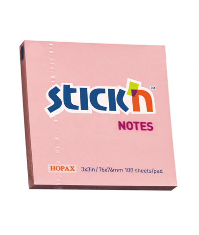 Hopax Stıckn Yapışkanlı Not Kağıdı 76x76 P.Pembe