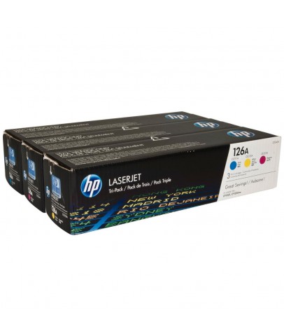 HP 126A Mavi-Kırmızı-Sarı 3lü Takım Toner CF341AM CE311A-CE312A-CE313A