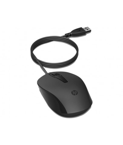 HP 150 240J6AA Siyah Kablolu Optik Kablolu Mouse 1600 DPI Optik Sensörlü