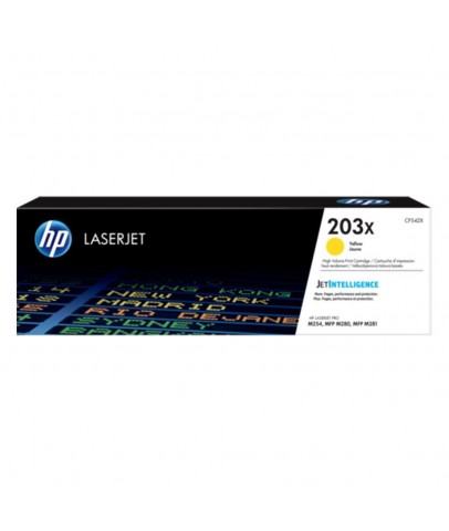 HP 203X Yellow Sarı Yüksek Kapasite 2.500 Sayfa Toner CF542X