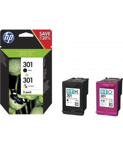 HP 301 Black-Color Siyah-Renkli Multi Paket N9J72AE