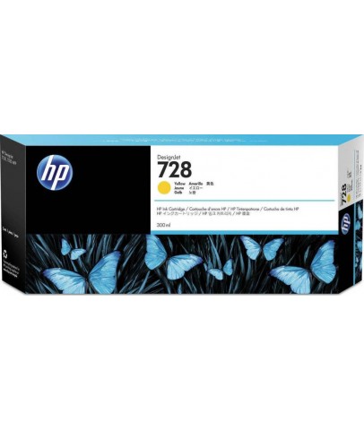 HP 728 Yellow Sarı 300ML Plotter Kartuşu F9K15A